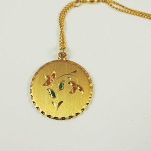 Vintage | Kelly Waters Gold tone Pendant Necklace